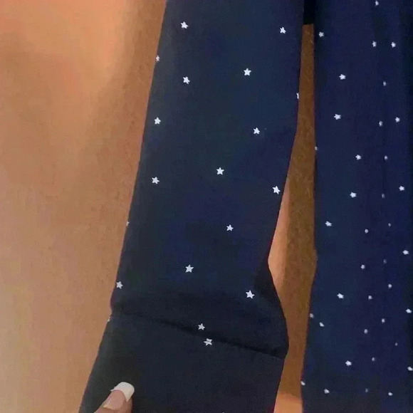 Lauren Ralph Lauren Slim Fit Stretch Non Iron Men's 17 34/35 Navy w/ Stars Shirt - Picture 3 of 8